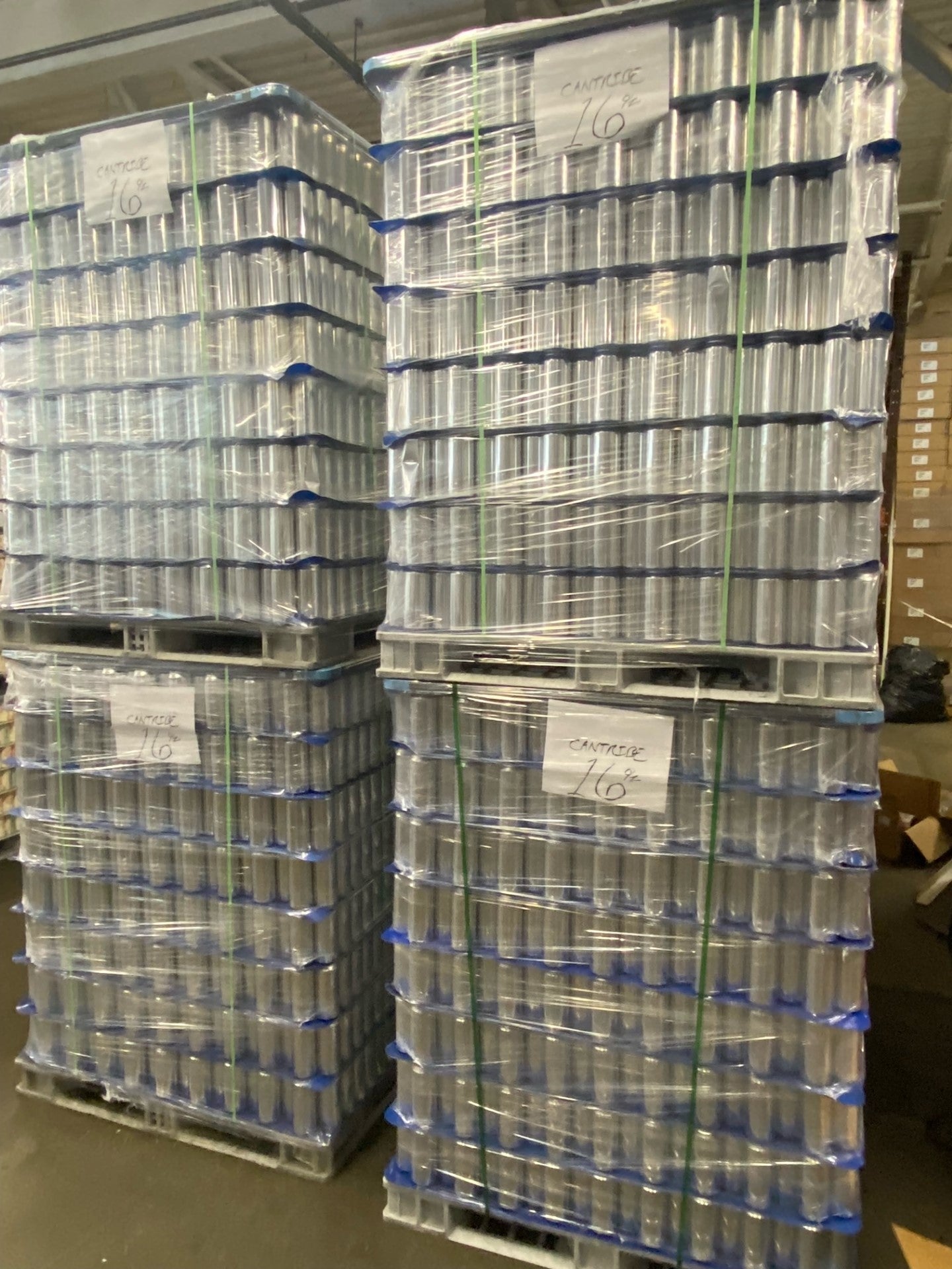 16oz Half Height Pallets (3112 Cans)